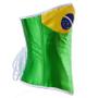 Imagem de Corset Corpete Corselet Espartilho Redutor Modelador Barbatana Aço Bandeira Brasil Verde M85