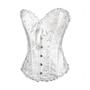 Imagem de Corset Corpete Corselet Espatilho Floral Branco M13