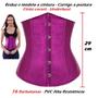 Imagem de Corset Corpete Corselet Underbust Cinta Modeladora Redutora Acetinado Cores