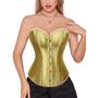 Imagem de Corset Corselet Espartilho Modelador Acetinado Linha Casual Tam 36 a 56 Cores M747