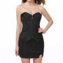 Imagem de Corset Elegante Listrado plus Size, Bustiê Simples Com Barbatanas De Plástico, Modelador De Cintura.
