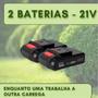 Imagem de Cortador De Grama Roçadeira Elétrica Aparador 2 Baterias 21V
