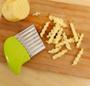Imagem de Cortador fatiador de batatas legumes inox portátil utilidades para cozinha 