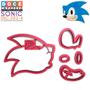 Imagem de Cortador Modular Sonic Game Infantil Cabeça Animal Ouriço 5,5cm