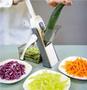 Imagem de Cortador Multifuncional 5 Funções Plástico Aço Inox Fatiador Descascador Legumes Frutas