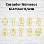 Imagem de Cortador Numeros Glamour 8,5cm Vela Biscuit Biscoito