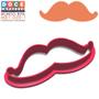 Imagem de Cortador Pasta Doce Impresso Festa Desenho Infantil Bita Bigode Bigodudo Barba Mustache