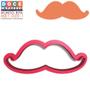 Imagem de Cortador Pasta Doce Impresso Festa Desenho Infantil Bita Bigode Bigodudo Barba Mustache