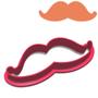 Imagem de Cortador Pasta Doce Impresso Festa Desenho Infantil Bita Bigode Bigodudo Barba Mustache