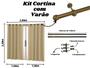 Imagem de Cortina 2 metros com varão incluso tecido Oxford Porta de vidro