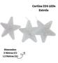 Imagem de CORTINA 224 LEDS WARM COM ESTRELA NA PONTA BIVOLT 3x1,2M - Global Importadora