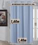 Imagem de Cortina Azul Para Janela 1,40x1,60 Blackout PVC Liso