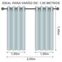 Imagem de Cortina Blackout 100% PVC Cinza com Voil Liso 2,00 m x 1,40m