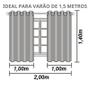 Imagem de Cortina Blackout 2,00 x 1,40 Escola Blecaute Luz Voil PVC