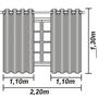 Imagem de Cortina Blackout 2,20m x 1,30m Quarto Sala Blackout PVC corta 100 % a luz Varias Cores