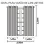 Imagem de Cortina Blackout Bloqueia Luz 2,80 X 2,30 Quarto Apartamento