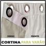 Imagem de cortina blackout Bruna 7,00 x 2,70 corta luz c/voal marrom