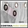 Imagem de cortina blackout Bruna 8,00 x 2,90 corta luz voal bege