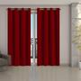 Imagem de Cortina Blackout Corta Luz 70 % Tecido 2,80 x 2,30 - Vermelho - Eddi Casa