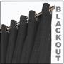 Imagem de cortina blackout corta luz 8,00 x 2,40 ilhos Milam preto