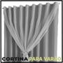 Imagem de cortina blackout corta luz Lisboa 6,00 x 2,60 c/voal cinza