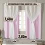 Imagem de Cortina Blackout de PVC com Voil 2,80m x 1,60m Rosa