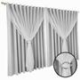 cortina blackout em tecido Fiori 5,00 x 2,70 c/voal cinza - Enxovais Bravin Imagem de cortina blackout em tecido Fiori 5,00 x 2,70 c/voal cinza