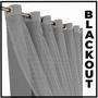 Imagem de cortina blackout Fiori de tecido 7,00 x 2,90 varão preto