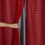 Imagem de Cortina Blackout Pata com Voil Xadrez 2,8 m x 1,6 m Vermelho