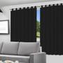 Imagem de Cortina Blackout Preto - 200x140cm - c/ alça p/ varão