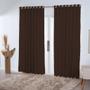 Imagem de  Cortina Blackout Preto com ilhos bloqueia luz e sol - 2,80x2,80cm