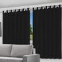 Imagem de  Cortina Blackout Preto com ilhos bloqueia luz e sol - 2,80x2,80cm