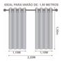 Imagem de Cortina Blackout PVC 2,20m X 1,30m Blecaute Corta Luz 100%