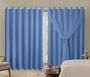 Imagem de Cortina Blackout PVC 4,00x2,50 Com Tecido Voil Sala e Quarto Corta Luz 100% Fivela Cromada