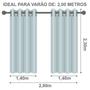 Imagem de Cortina Blackout PVC c/ Tecido Voil 2,80m x 2,30m Blecaute Sala Quarto Janela Corta 100% Luz