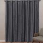 Imagem de Cortina Blackout PVC c/ Tecido Voil Xadrez 2,80 x 2,30 Preto