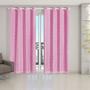 Imagem de Cortina Blackout PVC c/ Tecido Voil Xadrez 2,80 x 2,30 Rosa