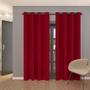 Imagem de Cortina Blackout Pvc Com Cetim Amassado 2,7 X 2,3 Vermelho