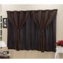 Imagem de Cortina Blackout Pvc Com Tecido Voil 2,00 M X 1,40 M Tabaco