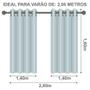 Imagem de Cortina Blackout PVC com Tecido Voil 2,80 m x 1,60 m - Branca