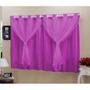 Imagem de Cortina Blackout PVC com Tecido Voil 2,80 m x 1,60 m Pink