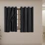 Imagem de Cortina Blackout PVC com Tecido Voil 2,80 m x 1,60 m Preto