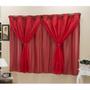 Imagem de Cortina Blackout PVC com Tecido Voil 2,80 m x 1,60 m Vermelho