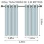 Imagem de Cortina Blackout PVC com Tecido Voil 2,80 m x 2,80 m Avelã