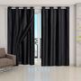 Imagem de Cortina Blackout PVC com Tecido Voil 4,20 m x 2,50 m - Quarto, Sala e Cozinha- Lavável