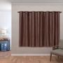 Imagem de Cortina Blackout Pvc Com Tecido Voil Xadrez 2,0 X 1,4 Marrom