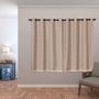 Imagem de Cortina Blackout PVC com Tecido Voil Xadrez 2,00 m x 1,40 m Avelã