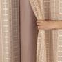 Imagem de Cortina Blackout Pvc Com Tecido Voil Xadrez 2,00 M X 1,40 M - Avelã 