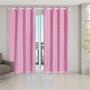 Imagem de Cortina Blackout Pvc Com Tecido Voil Xadrez 2,80X2,30 Rosa