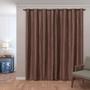 Imagem de Cortina Blackout Pvc Com Tecido Voil Xadrez 2,80X2,30 Tabaco